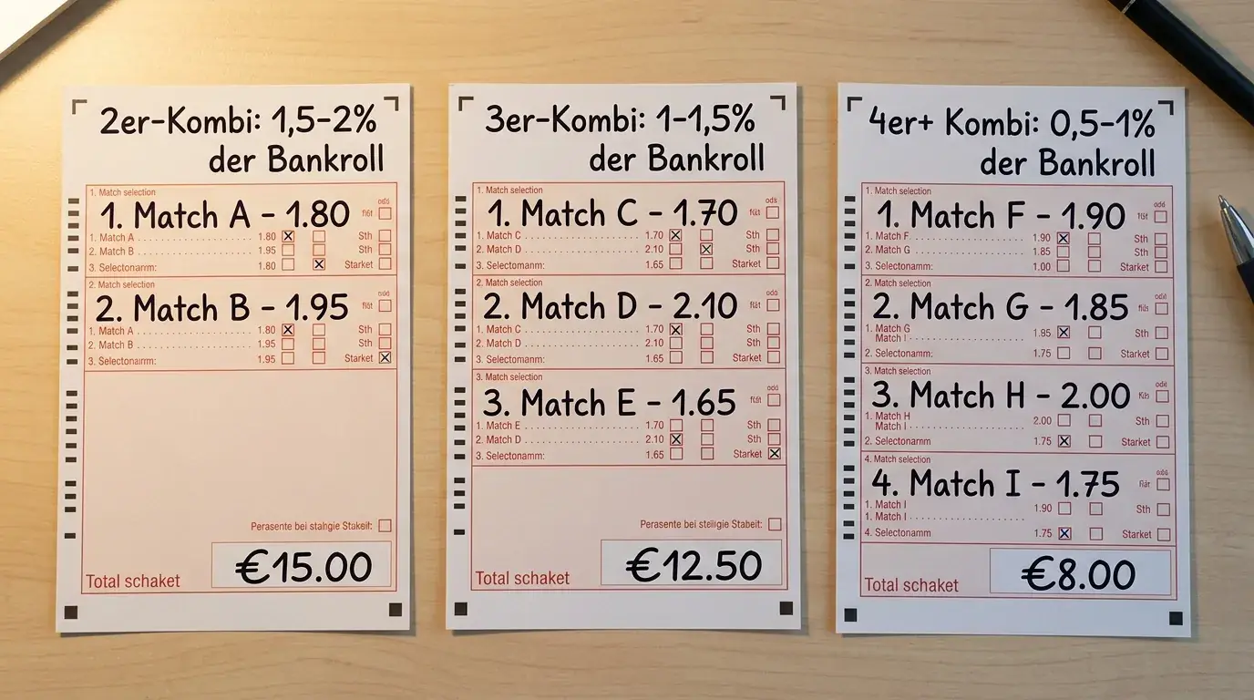 Squash Kombiwetten Einsatzhöhe: Empfehlungen für 2er, 3er und größere Kombinationen