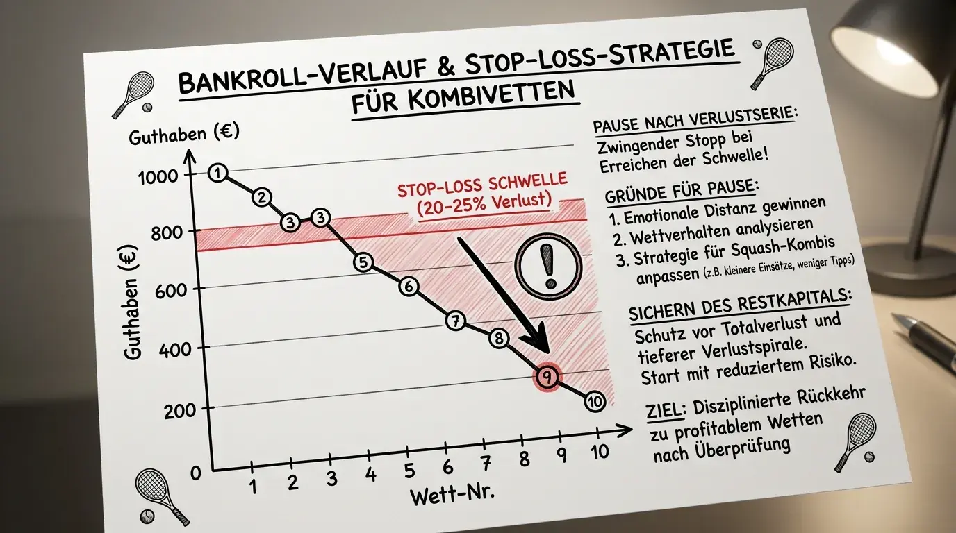 Schutz vor Verlustserien bei Squash Kombiwetten durch konservatives Bankroll-Management