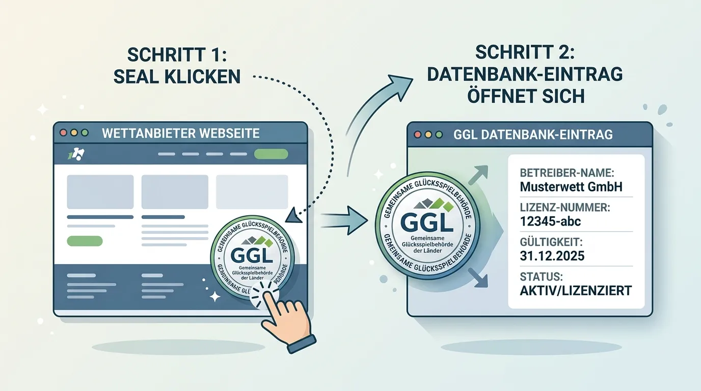 Lizenz-Check GGL-Whitelist Squash Wettanbieter – Verifikation des GGL-Siegels auf Anbieter-Website für legales Squash Wetten