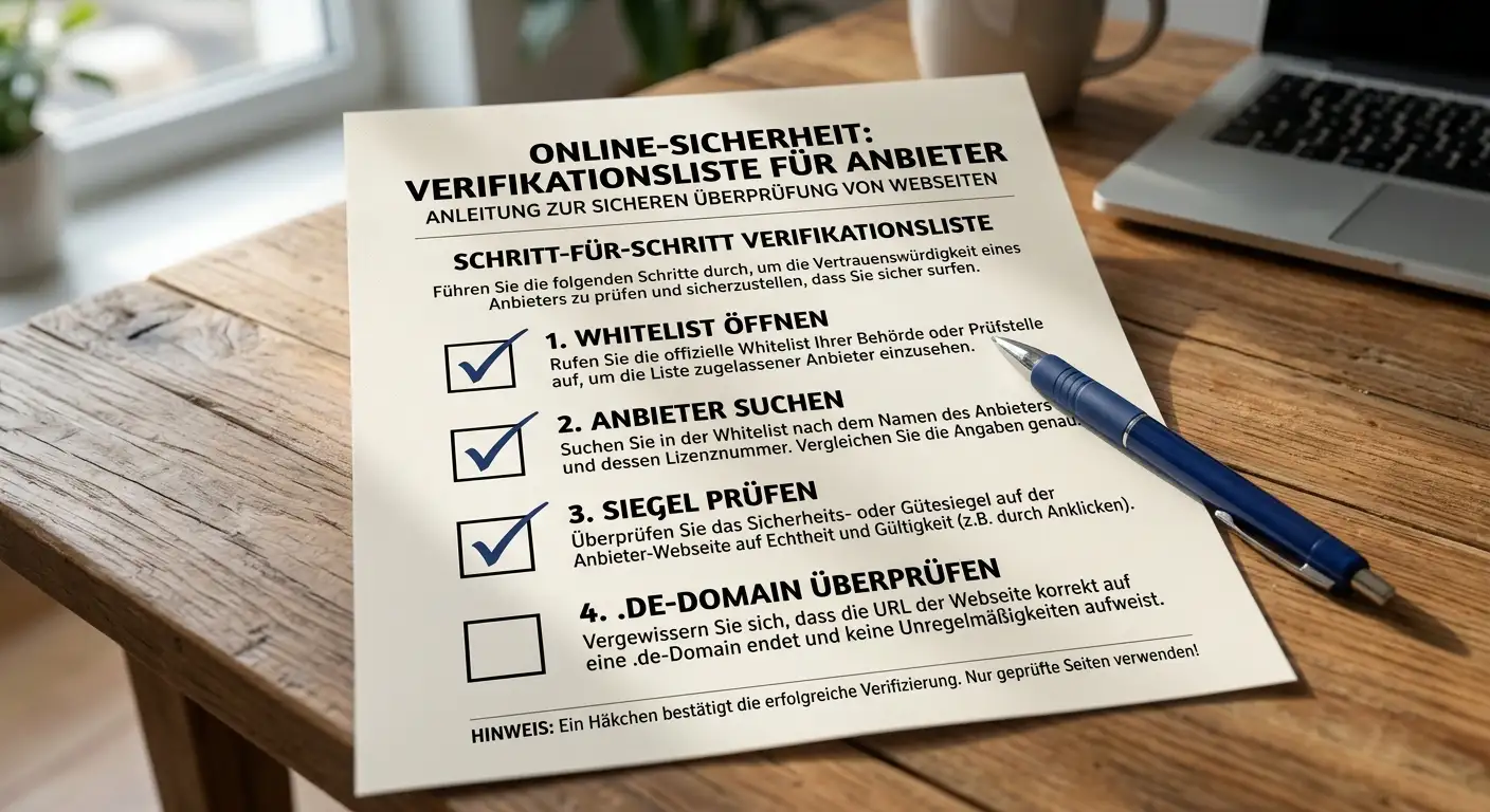 GGL Whitelist Prüfung Schritt-für-Schritt – Anleitung zum Verifizieren legaler Squash Wettanbieter auf gluecksspiel-behoerde.de