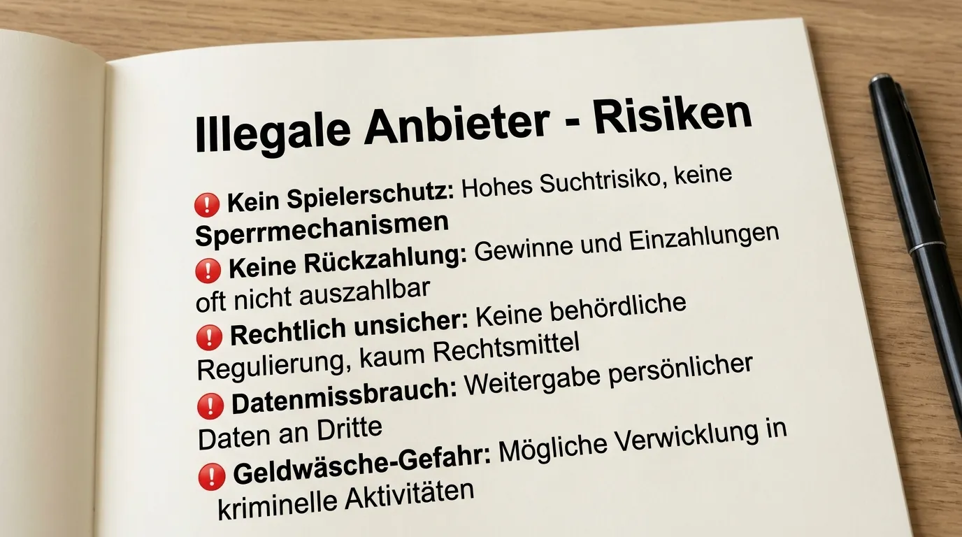 Schwarzmarkt Glücksspiel Deutschland Risiken – illegale Squash Wettanbieter ohne GGL-Lizenz und fehlender Spielerschutz