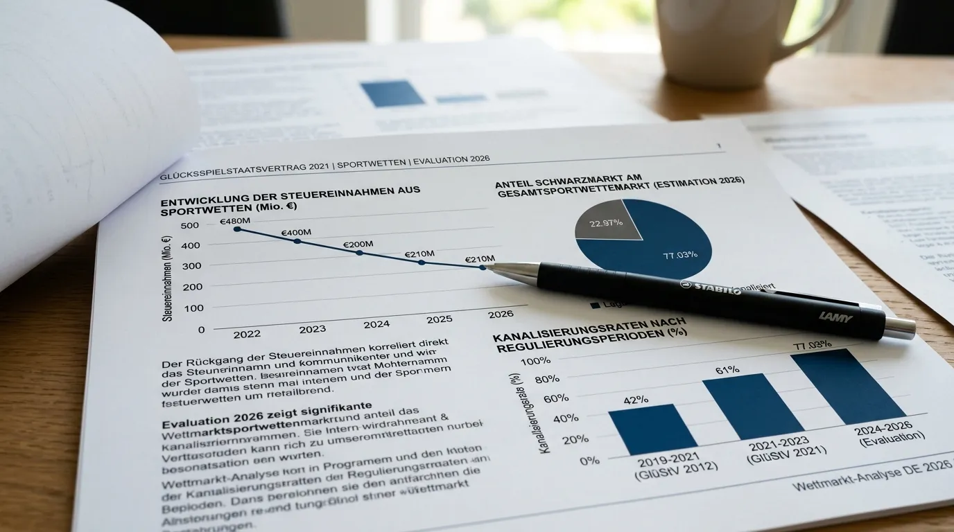 GlüStV 2021 Evaluation 2026: Steuereinnahmen, Schwarzmarktanalyse und mögliche Vertragsanpassungen