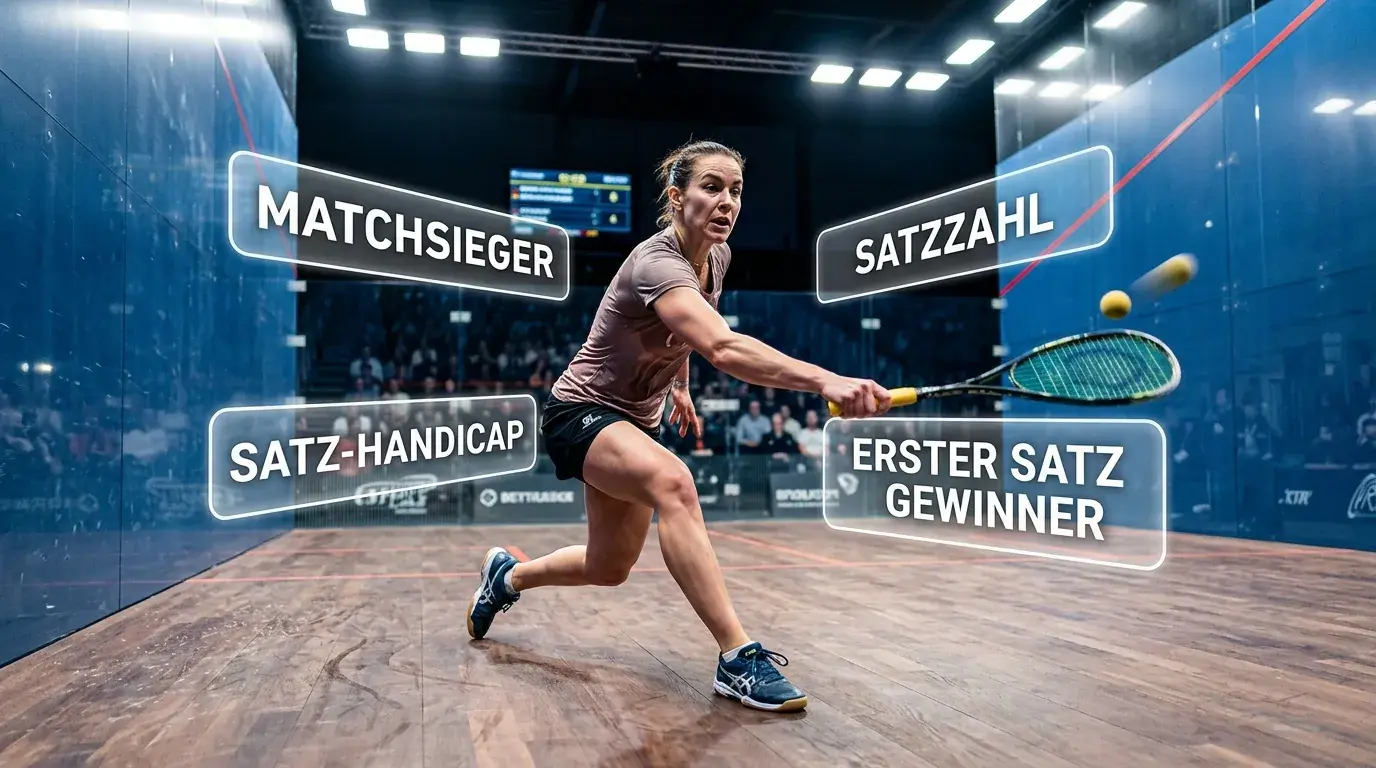Squash Bet Builder: Mehrere Wettmärkte aus einem PSA-Match auf deutschen Plattformen kombinieren