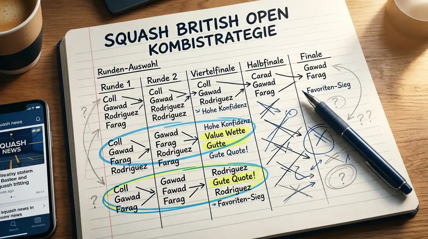 Kombiwetten-Strategie British Open Squash – Tipps für Marktauswahl und Risikomanagement bei PSA-Traditions-Turnier