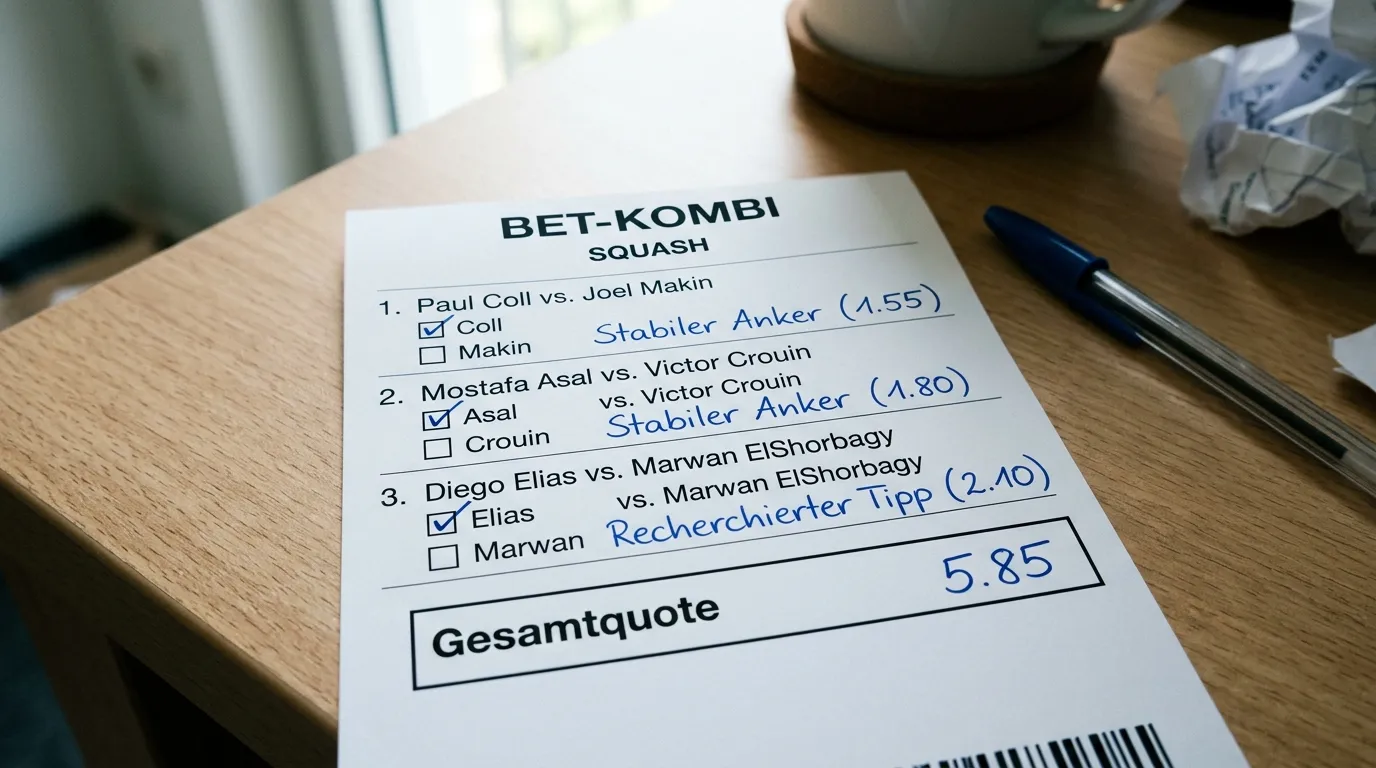 Kombibau-Strategie Squash Favoriten – wie Favoritenanalyse in eine strukturierte Squash-Kombiwette einfliesst