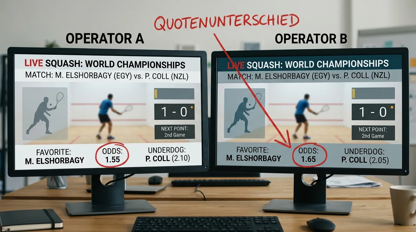 Quotenunterschiede bei Squash Favoriten-Analyse – wie Preisunterschiede die Kombi-Gesamtquote beeinflussen