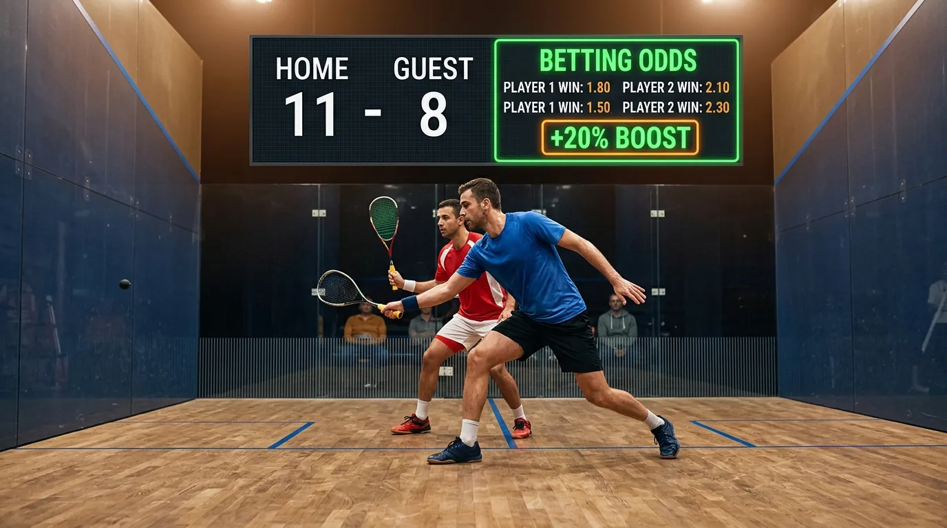 Squash Kombi-Boost Vergleich: Quotenboost auf PSA-Kombiwetten bei deutschen Anbietern