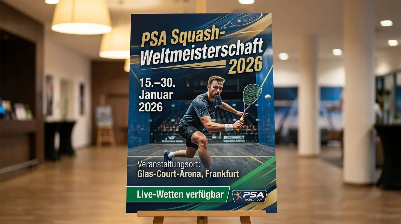 PSA Squash Weltmeisterschaft 2026: Terminplanung und Wettfenster für Kombiwetten auf das Flaggschiff-Event