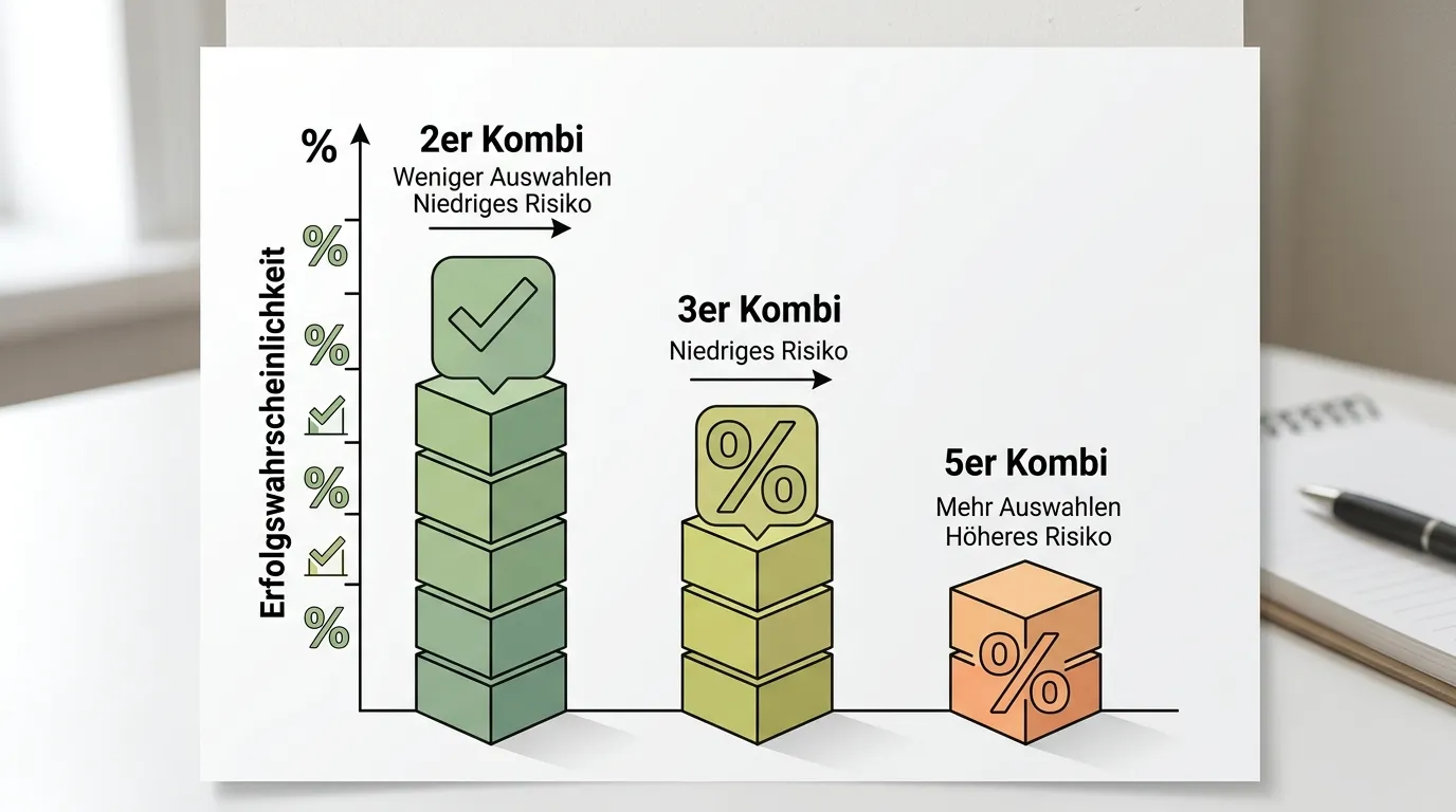 Zu viele Tipps in Squash Kombiwette – Wahrscheinlichkeitsberechnung zeigt Gewinnchancen bei 2er, 3er und größeren Kombis