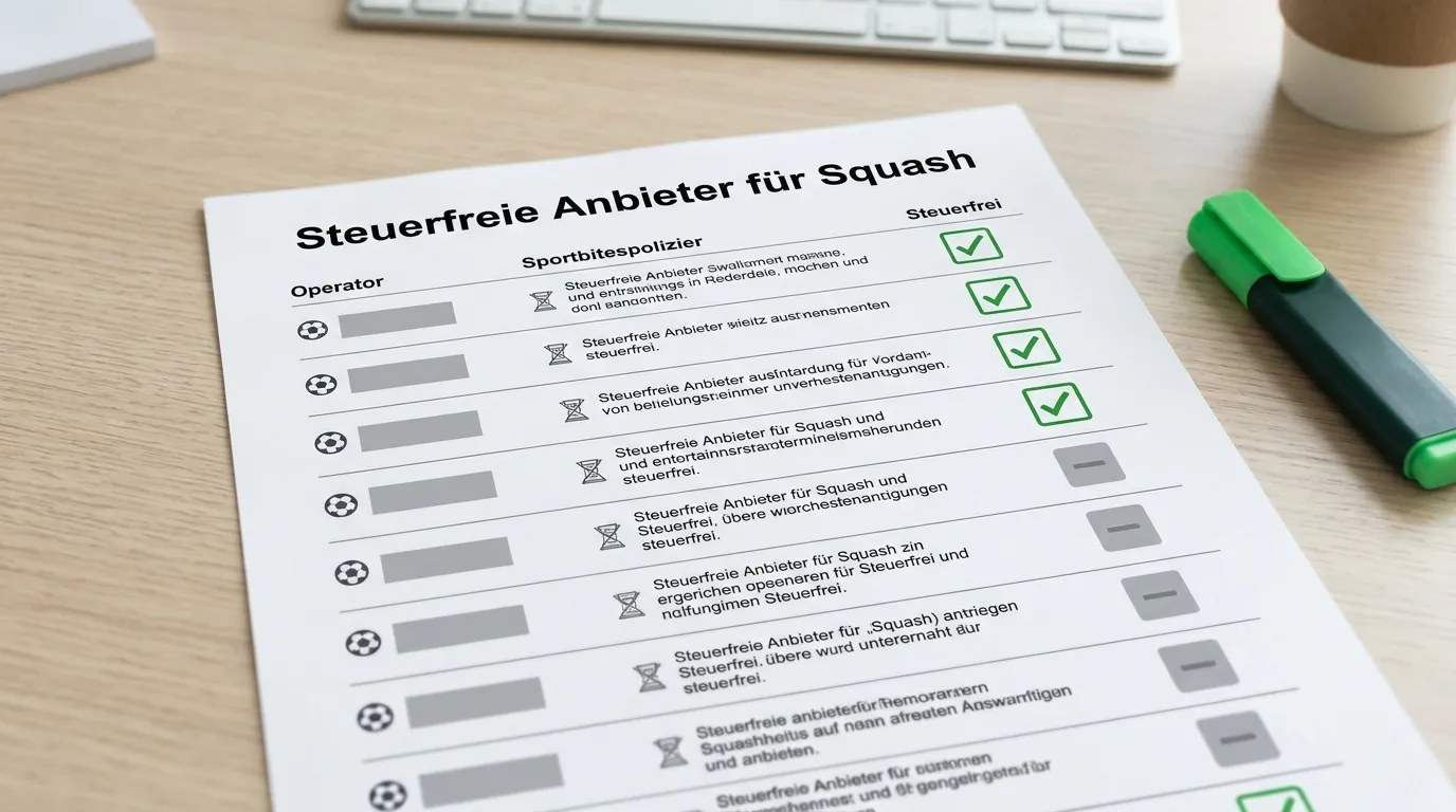 Steuerfreie Sportwetten-Anbieter in Deutschland übernehmen die Wettsteuer für Squash-Wetten